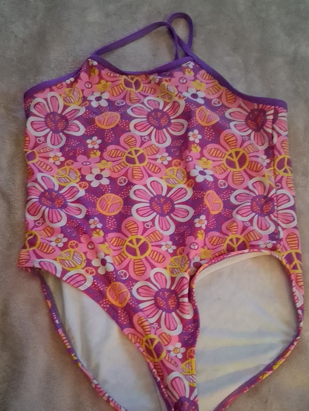OP Kids One-Piece Swimsuit - Purple, Pink, Yellow